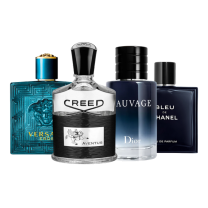 Combo de 4 perfumes - Bleu de Chanel, Eros, Sauvage, Creed Aventus
