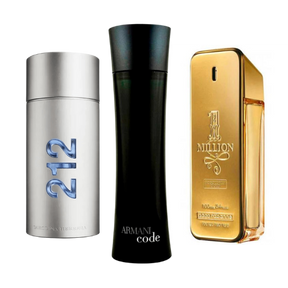 Combo de 3 perfumes -  212 Men NYC, One Milion, Armani Code Homme